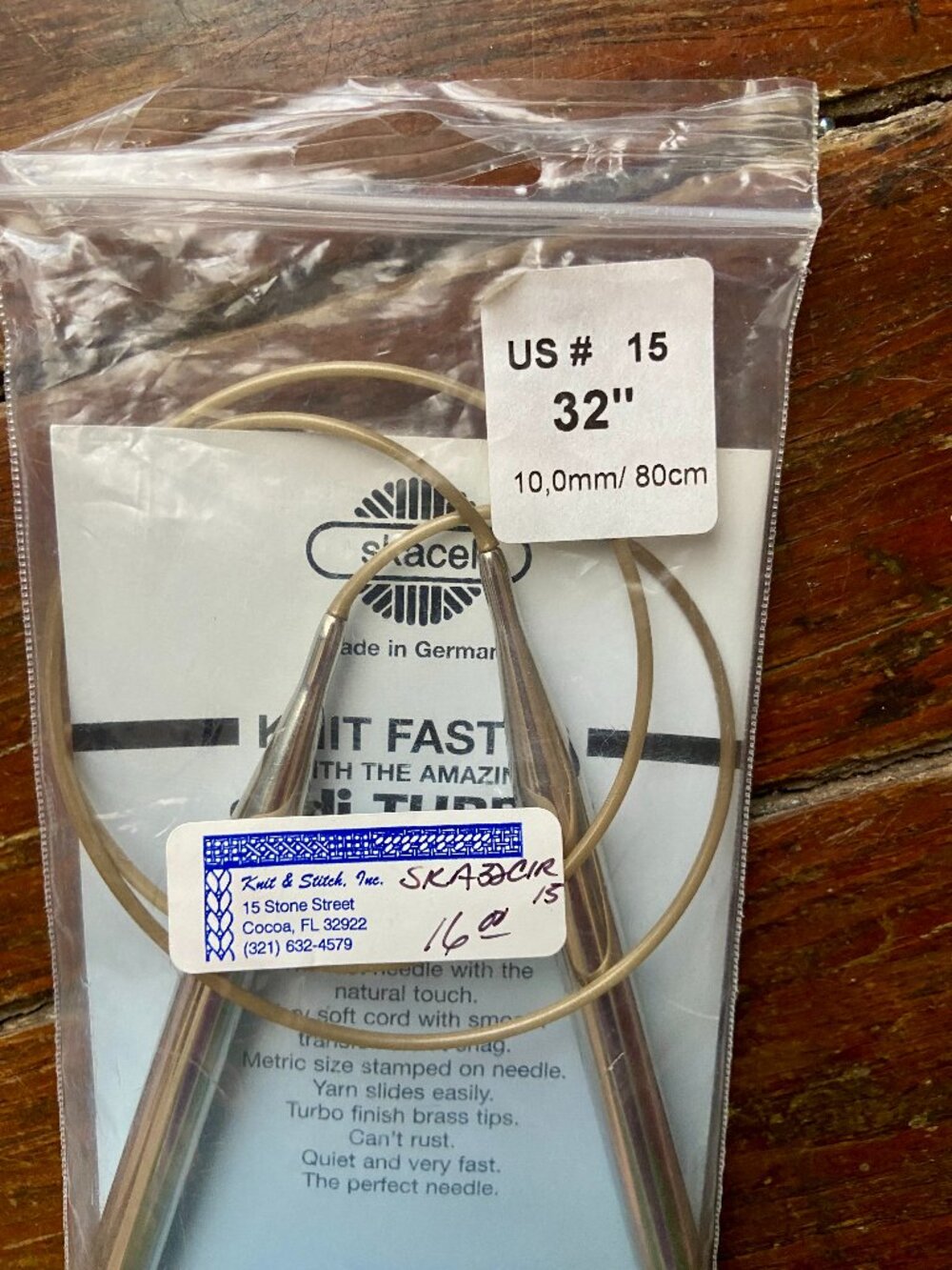 SKACEL Addi Turbo US 15 OR 10.0mm 32" Circular Knitting Needles Germany